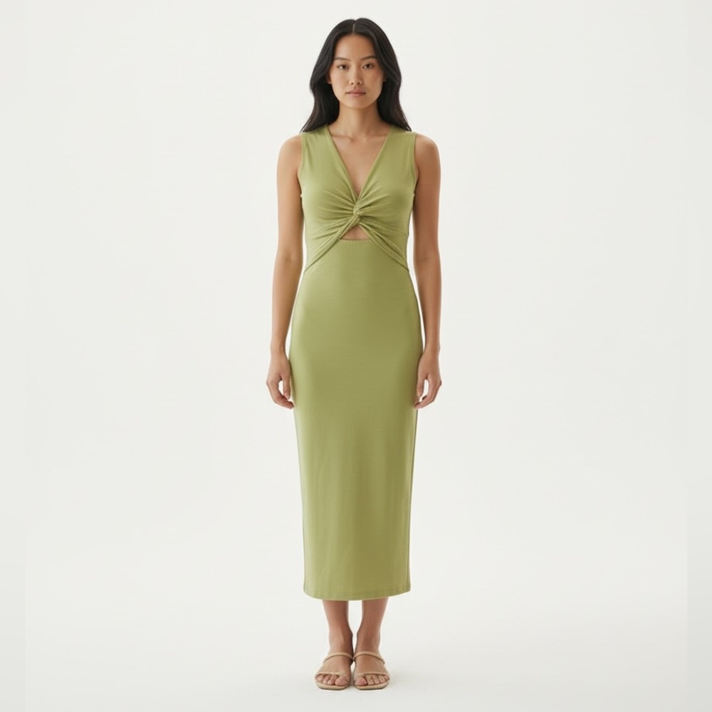Patrizia Pepe Essential Cut-Out Midi Dress Size 6
